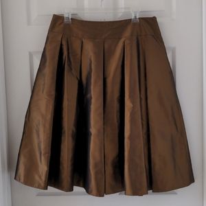 Talbots Copper Silk Skirt